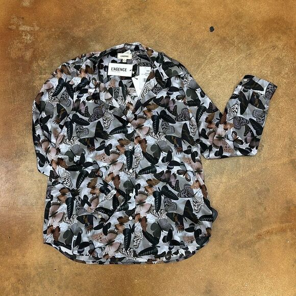 NWT L’agence Tyler Silk Blouse S - Picture 1 of 7
